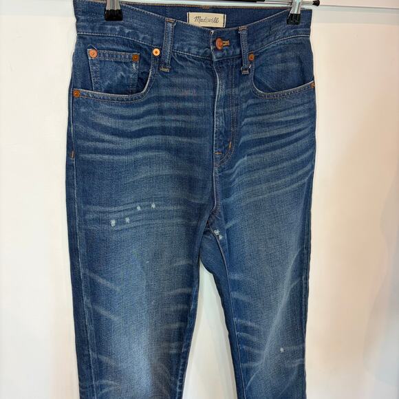 Madewell The Perfect Vintage Jean Sz 26 Straight Leg Raw Hem High Rise Ankle - Picture 4 of 7